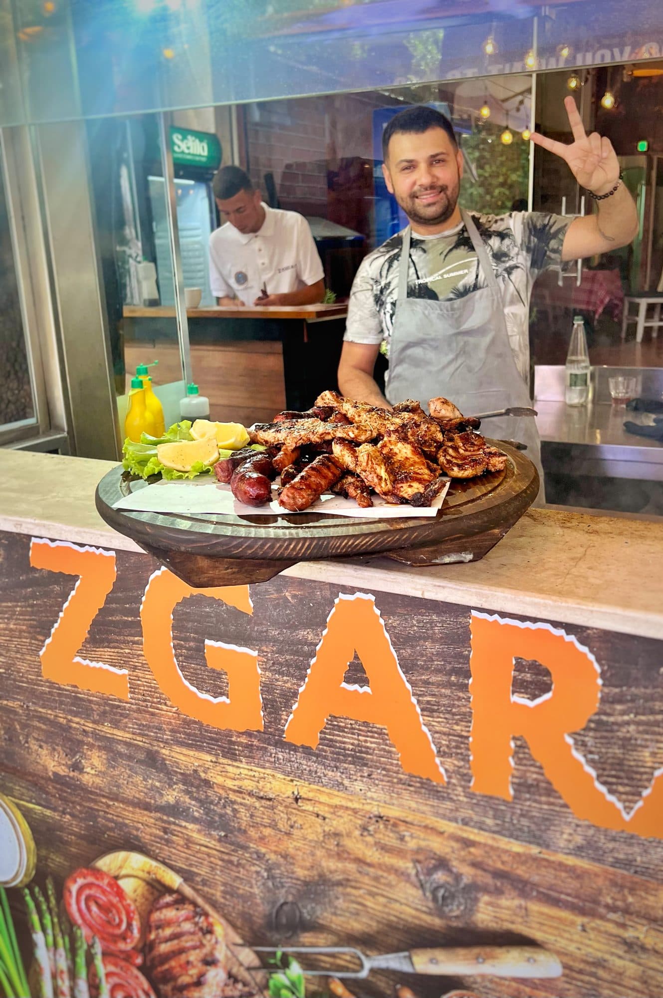 Zgara grill stall, Albania