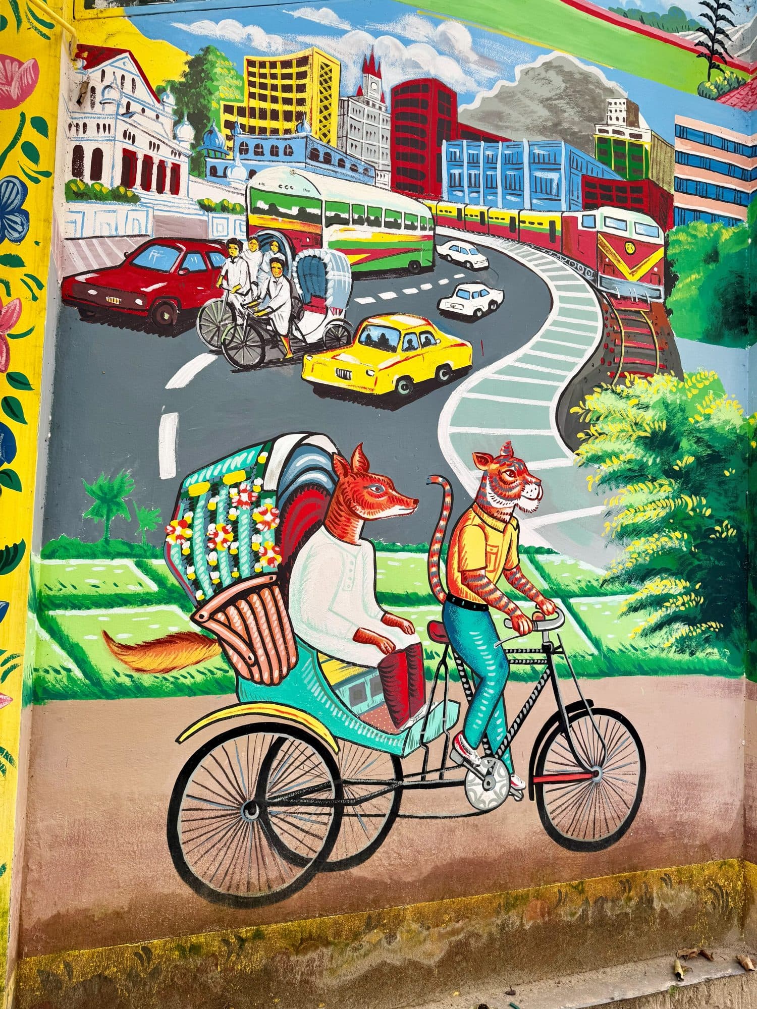 Old Dhaka street mural