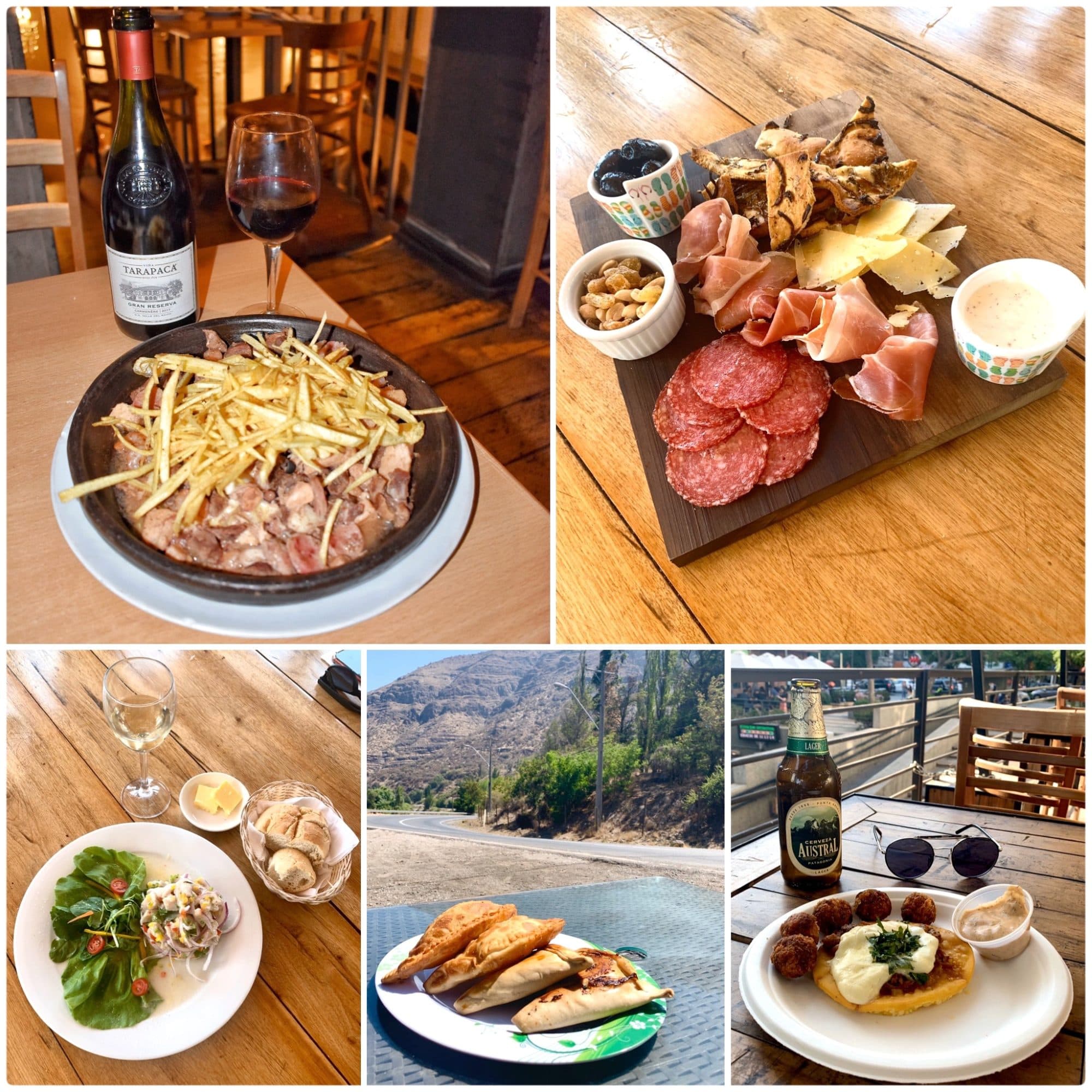 Various restaurants, Santiago and surrounds