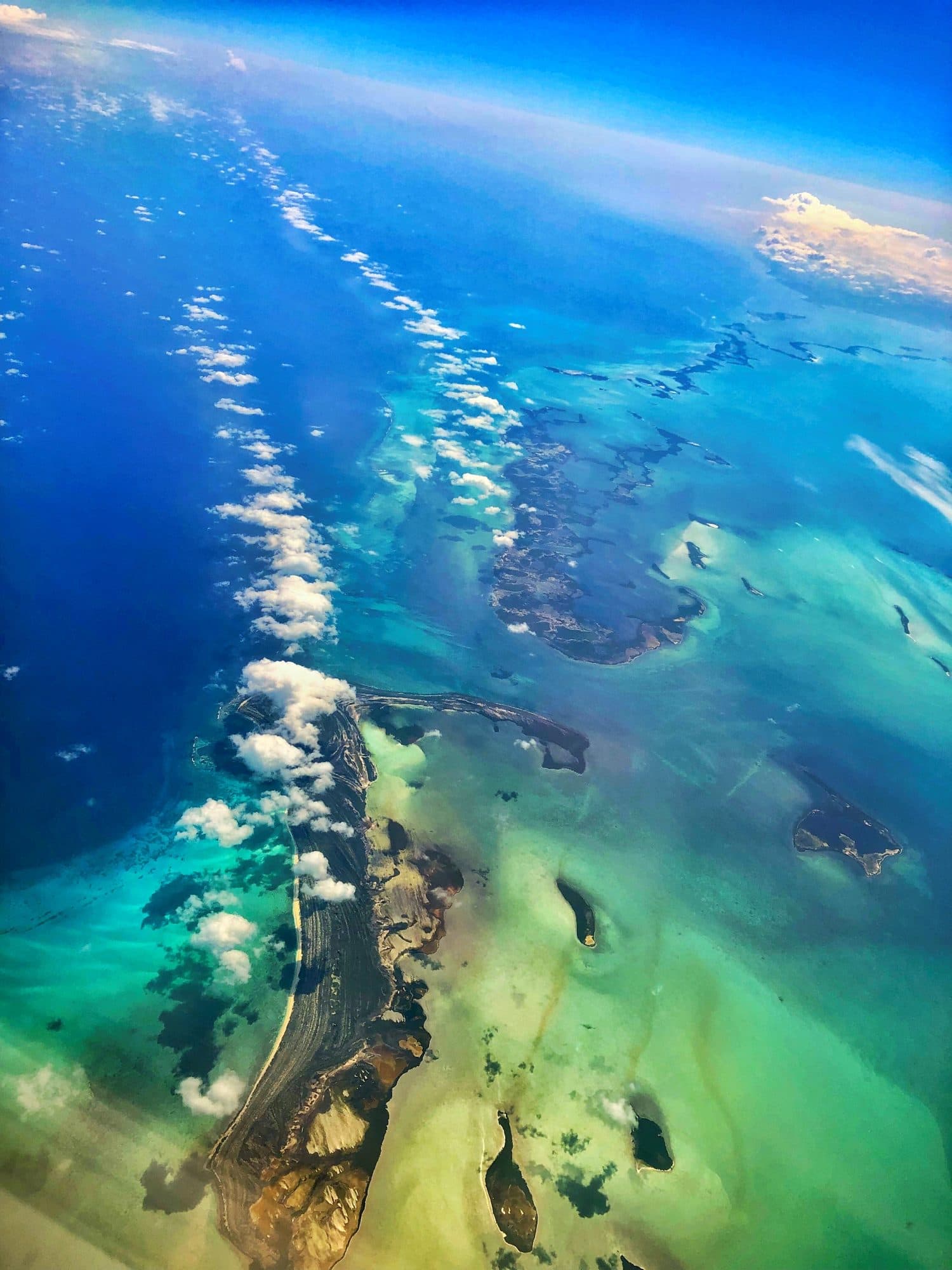 Cuban coastline, aerial view