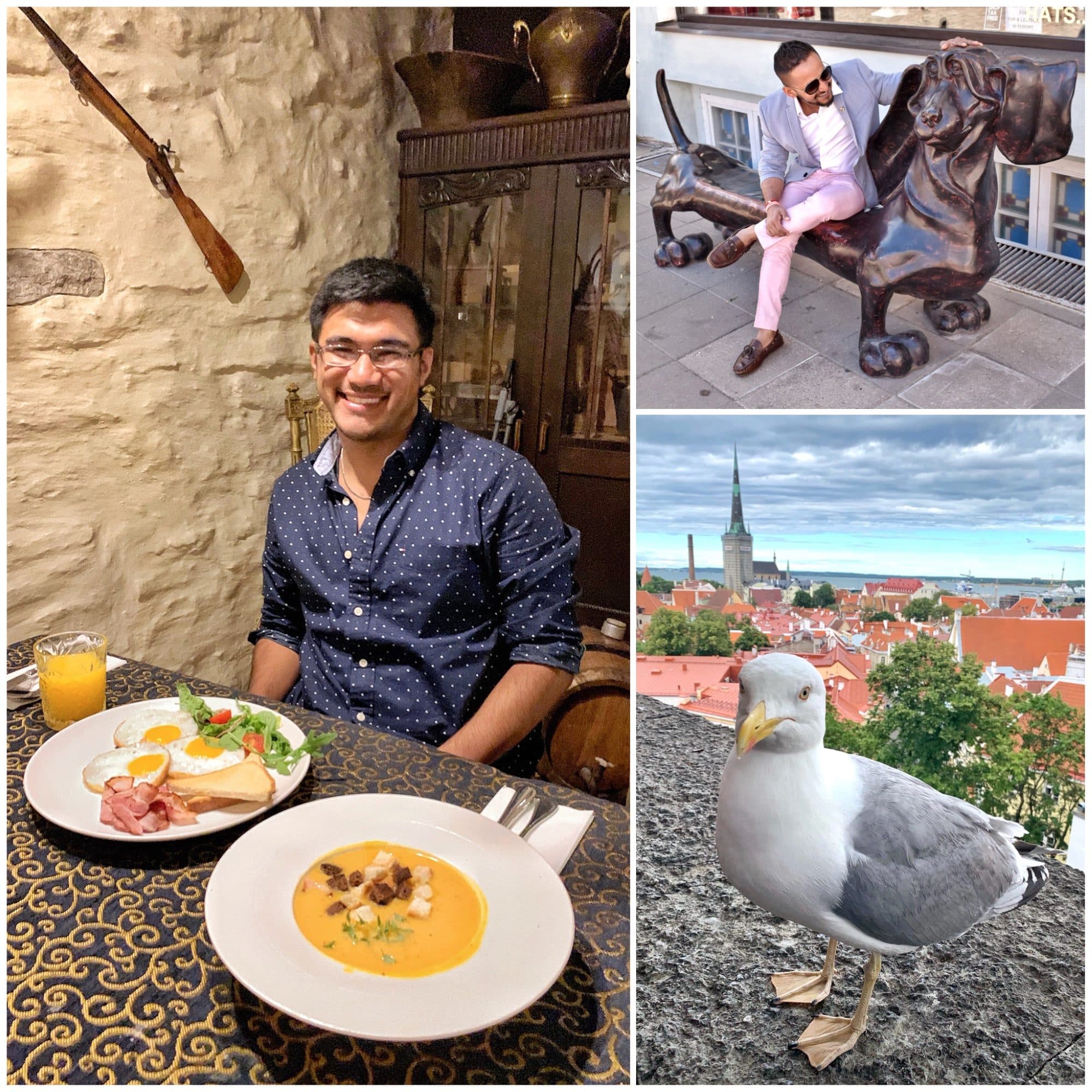 Tallinn Old Town — restaurant interior and Toompea viewpoint