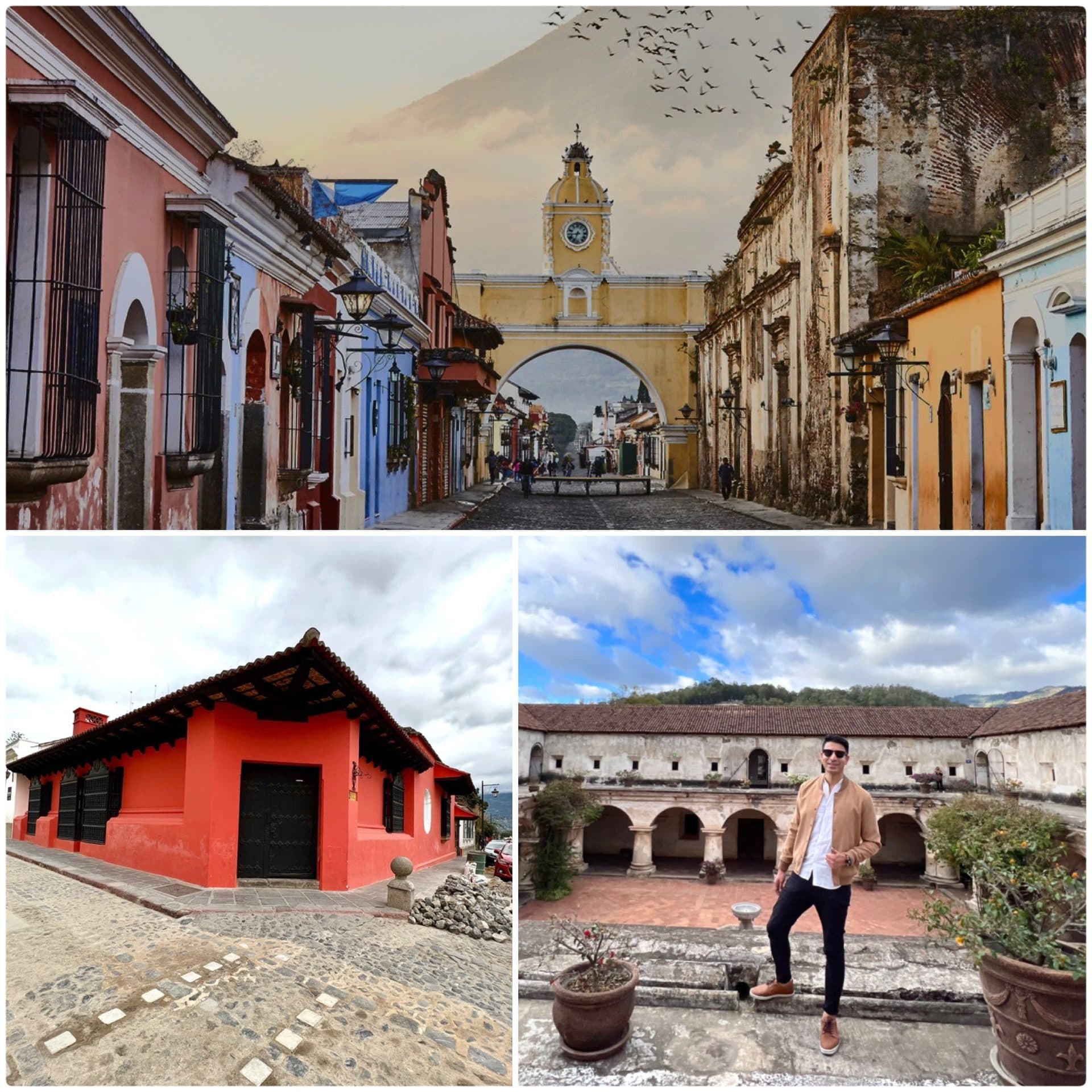 Antigua Guatemala — Santa Catalina Arch, Calle del Arco, and colonial centre