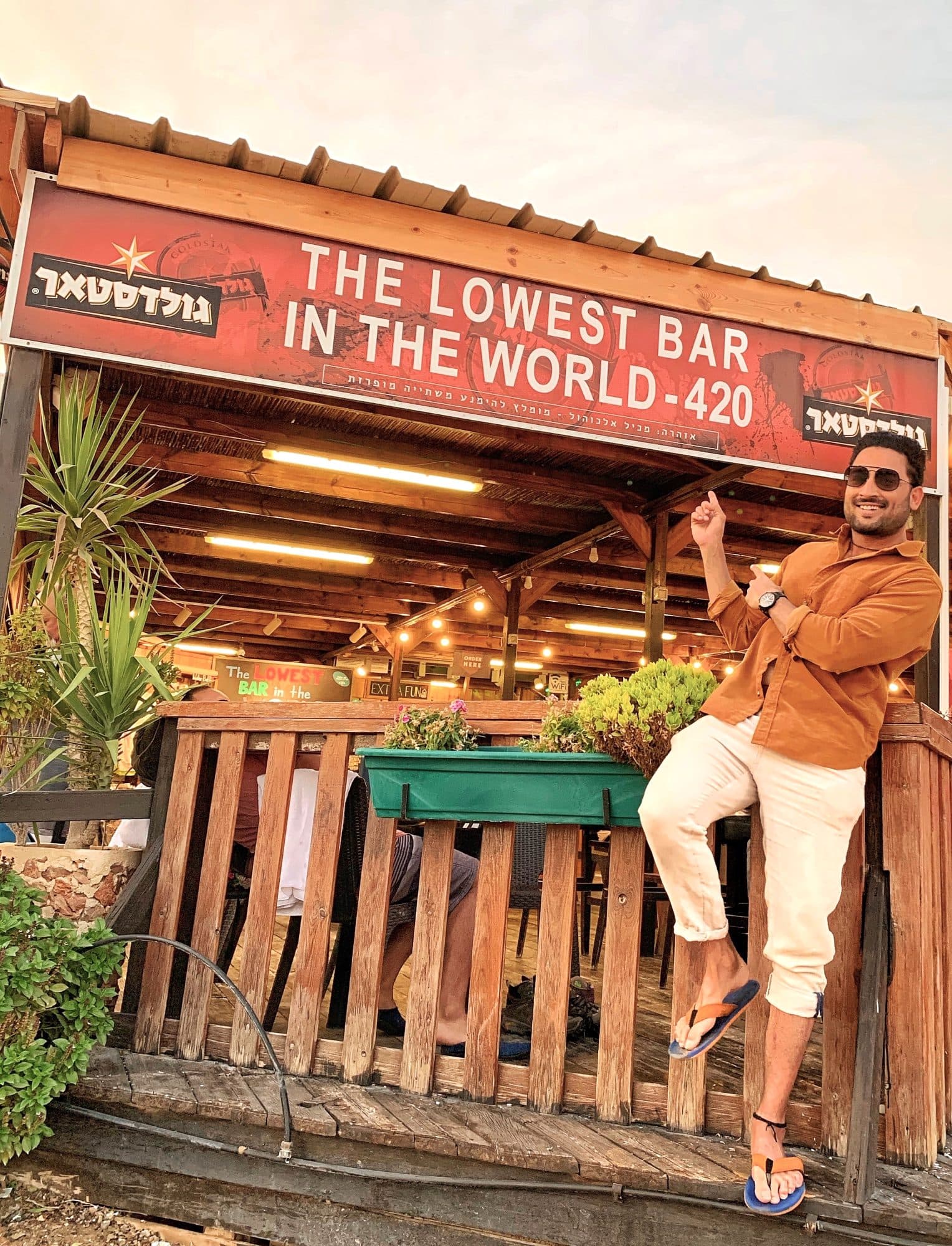 Lowest Bar in the World, Dead Sea (-420m)
