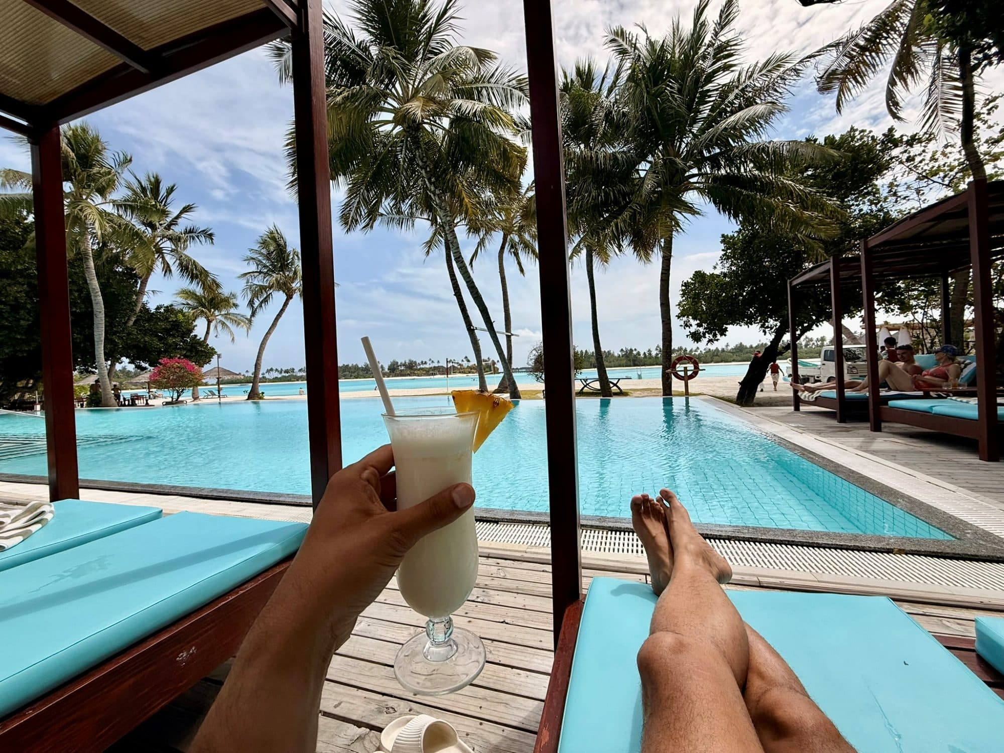 Resort pool bar, Maldives