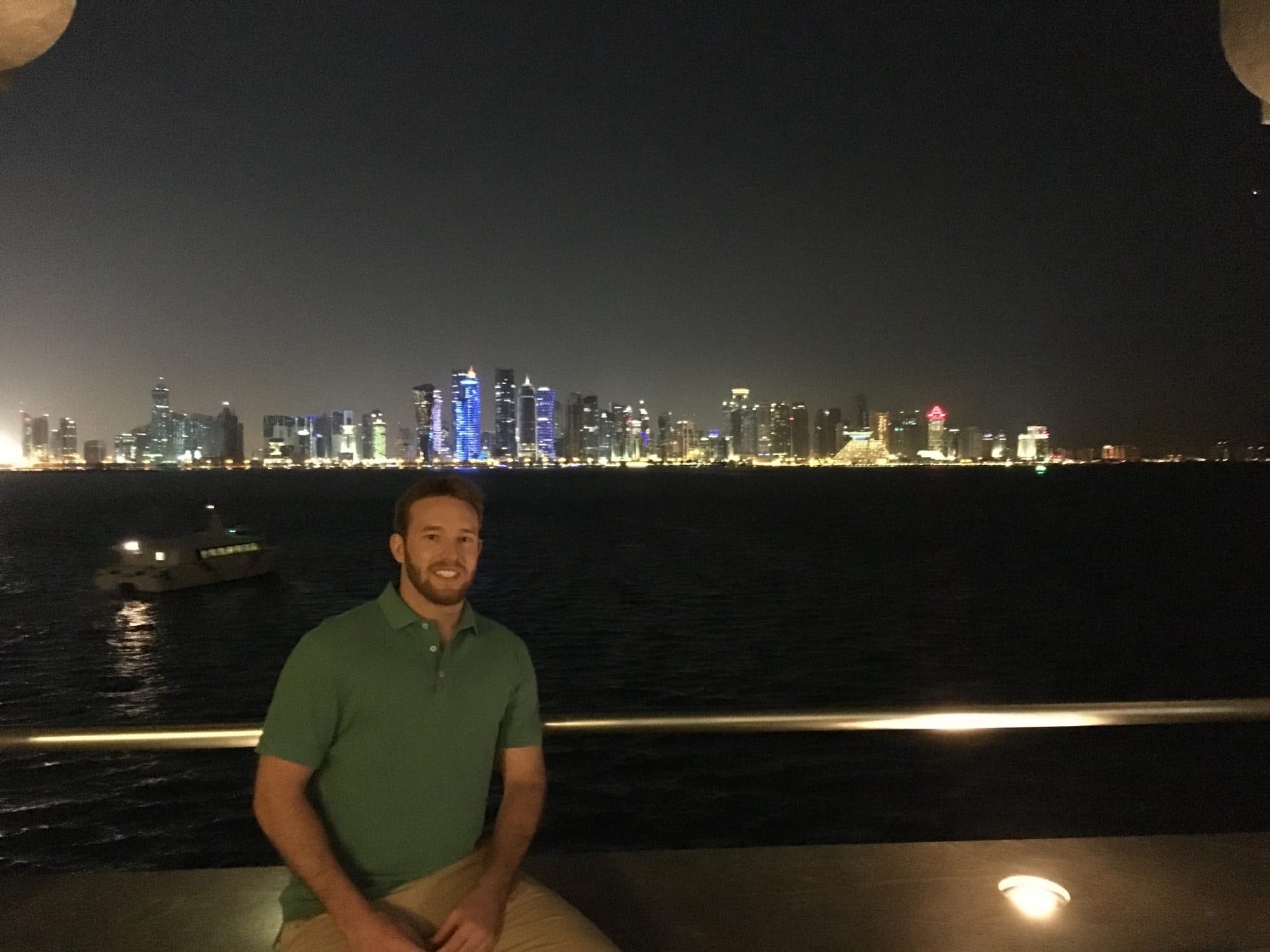 Doha Corniche, West Bay (night)