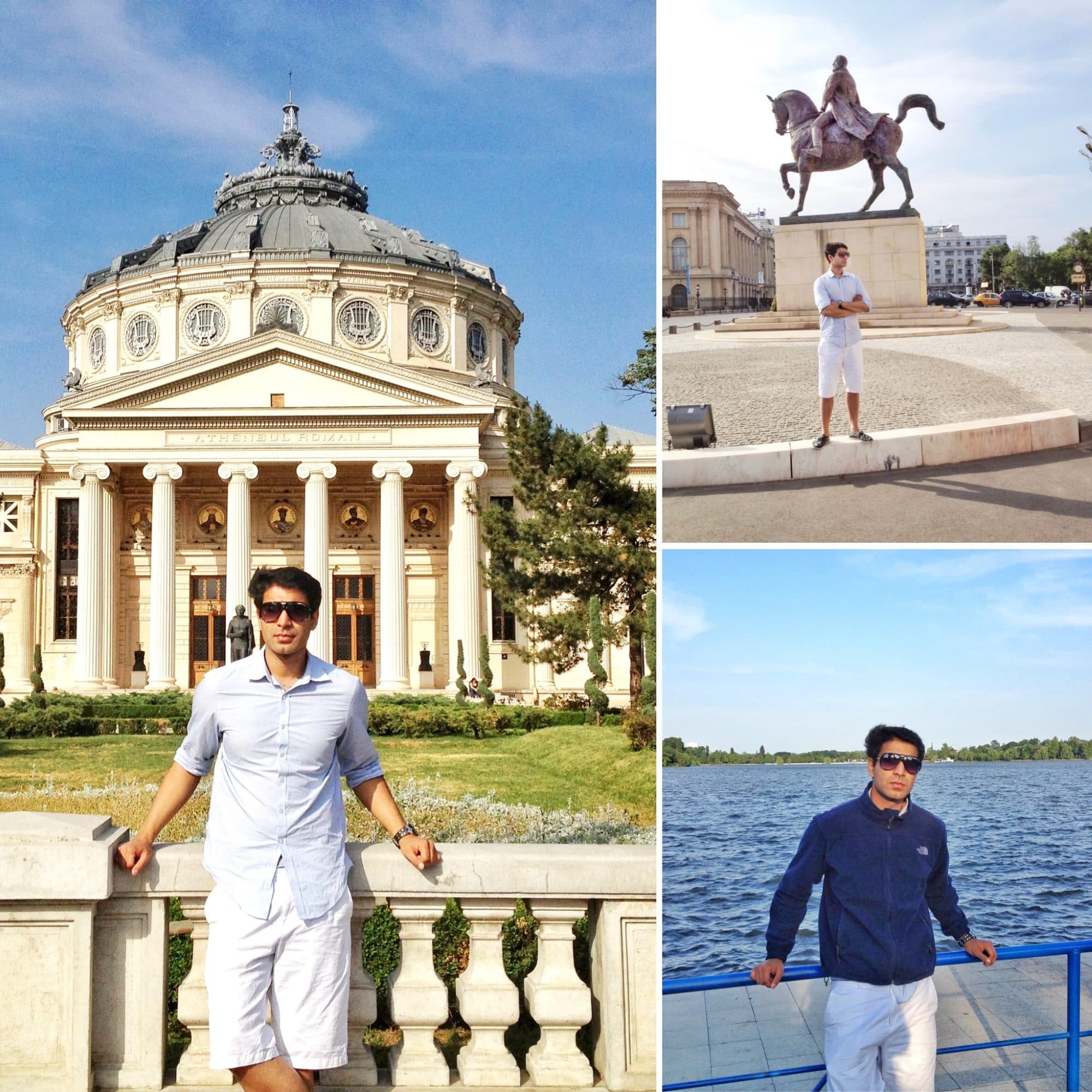 Bucharest, Romania — Romanian Athenaeum, Revolution Square & Herastrau Park