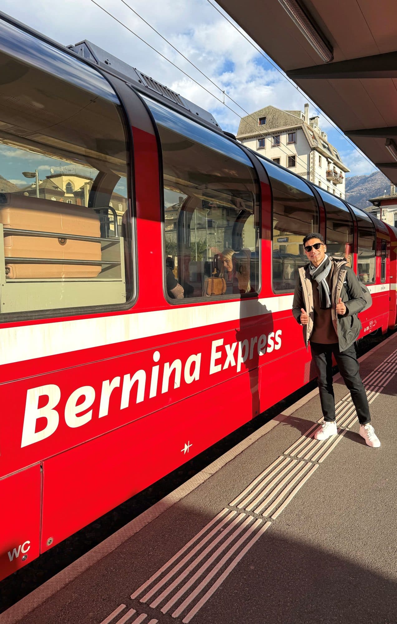 Bernina Express, Chur or St. Moritz station